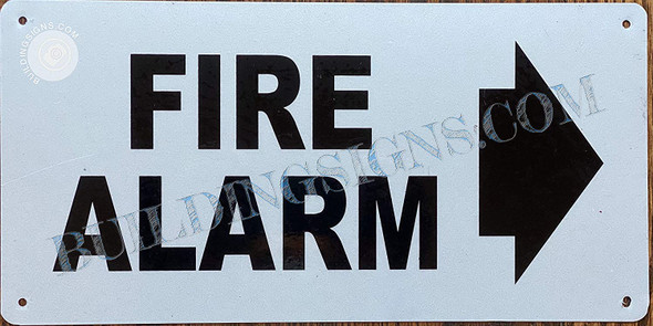 FIRE Alarm Sign Arrow