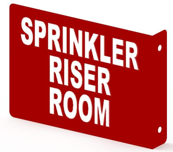 FIRE Sprinkler Riser Room Projection Sign- FIRE Sprinkler Riser Room