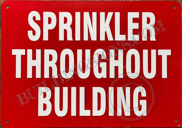 Sprinkler Throughout The Building Signage