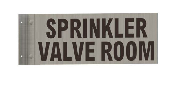 Sprinkler Valve Room SIGNAGE-Two-Sided/Double Sided Projecting, Corridor and Hallway SIGNAGE