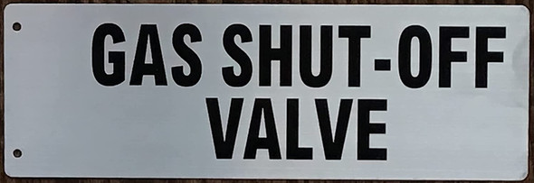 SIGN Gas Shut-Off Valve Sign-Two-Sided/Double Sided Projecting, Corridor and Hallway