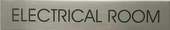 ELECTRICAL ROOM SIGN  BRUSHED ALUMINUM