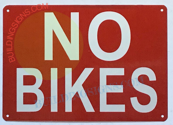 SIGN NO BIKES