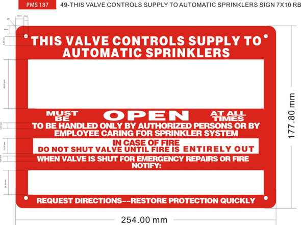 THIS VALVE CONTROLS SUPPLY TO AUTOMATIC SPRINKLERS