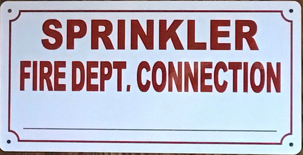 SPRINKLER FIRE DEPARTMENT CONNECTION WITH LINE