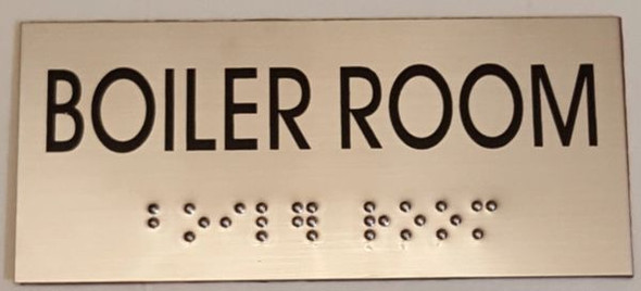 BOILER ROOM Sign -Tactile Signs   Ada sign
