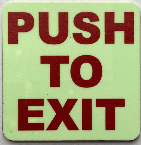 PUSH TO EXIT SIGN