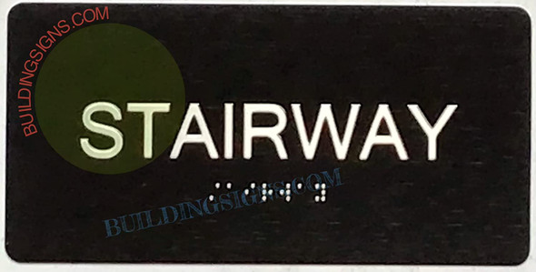 STAIRWAY SIGN Tactile Touch Braille Sign