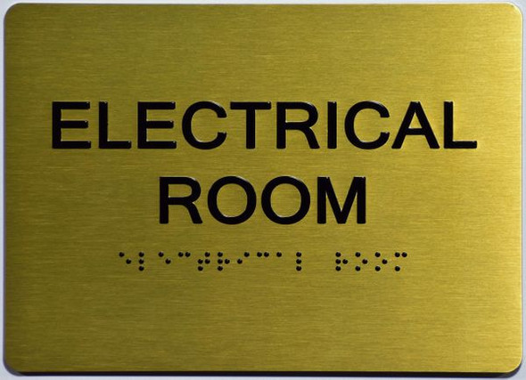 ELECTRICAL ROOM SIGN - The Sensation line -Tactile Signs  Braille sign