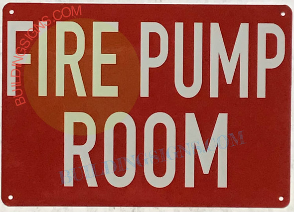 FIRE Pump Room Sign