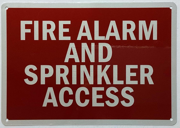 Fire Alarm And Sprinkler Access Signage