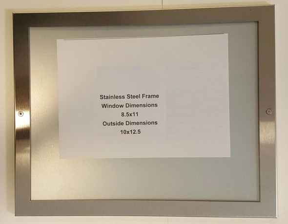 ELEVATOR CERTIFICATE FRAME STAINLESS STEEL (CERTIFICATE FRAMES)