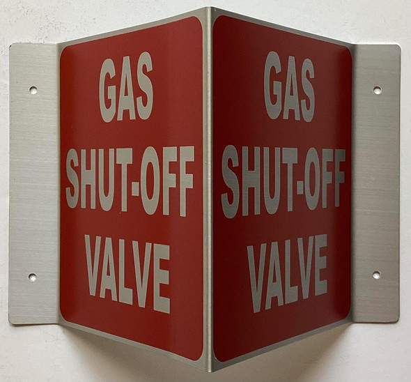 Corridor Gas shut off valve Signage-Gas shut off valve Hallway Signage -le couloir Line