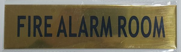 FIRE ALARM ROOM Signage - GOLD ALUMINUM