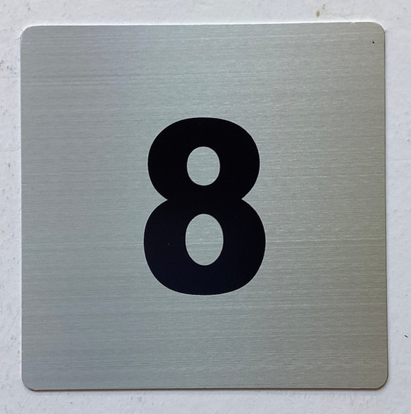 Apartment number 8 sign