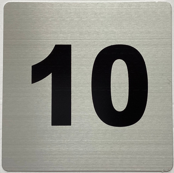 Apartment number 10 sign