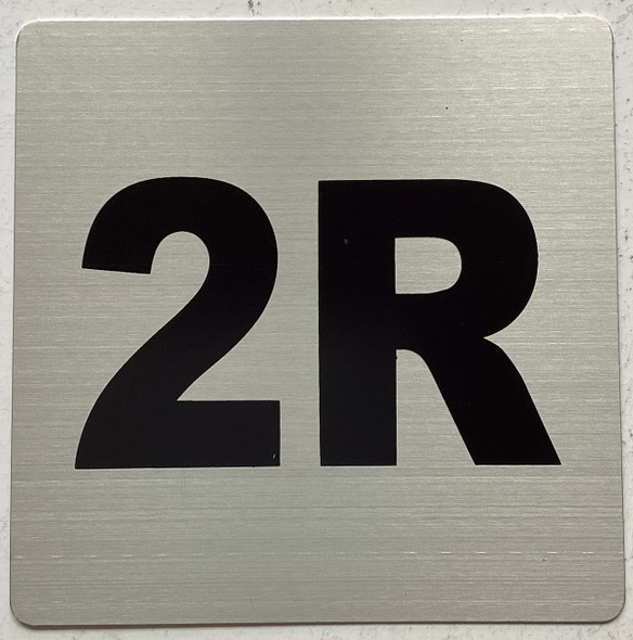 Apartment number 2R sign