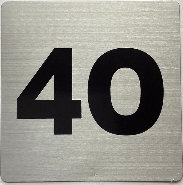 Apartment number 4O sign