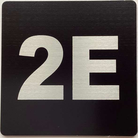 Apartment number 2E sign