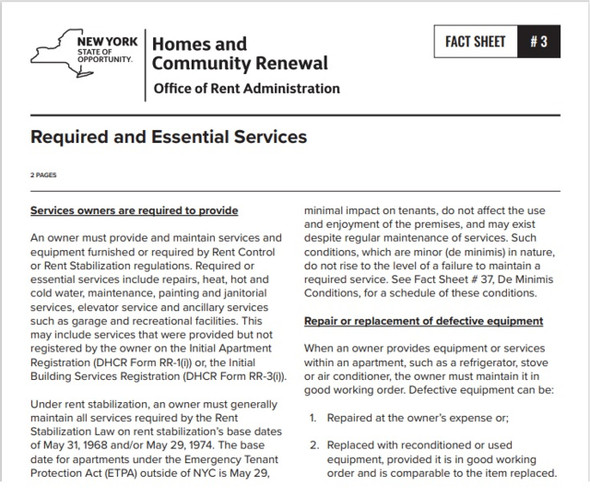Fact Sheet #3: Required and Essential Services
