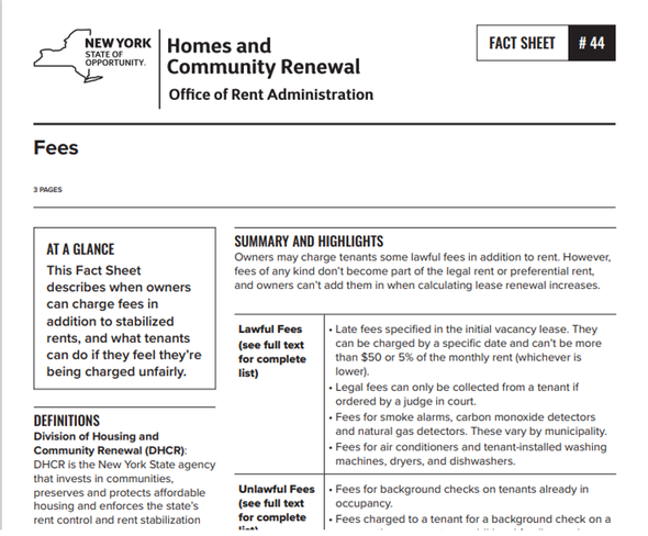 Fact Sheet #44: Fees Hpd