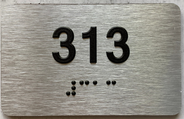 apartment number 313 sign