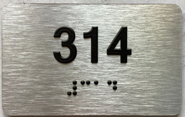 apartment number 314 sign