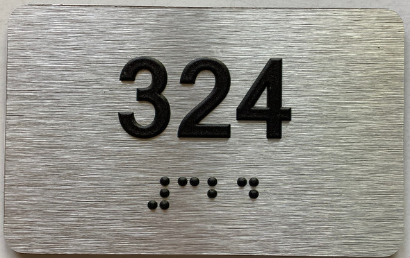 apartment number 324 sign