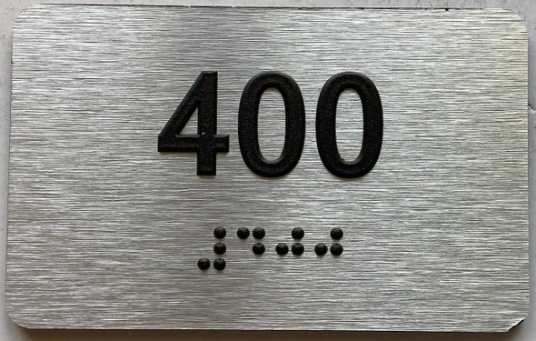 apartment number 400 sign