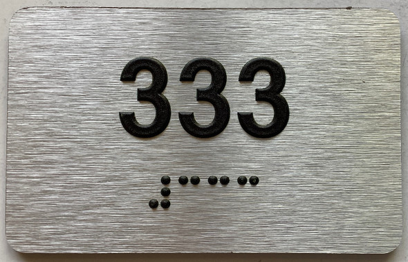 apartment number 433 sign