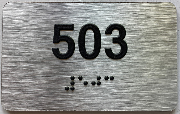 apartment number 503 sign