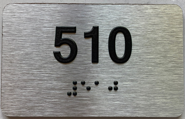 apartment number 510 sign