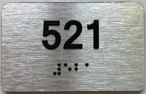 apartment number 521 sign