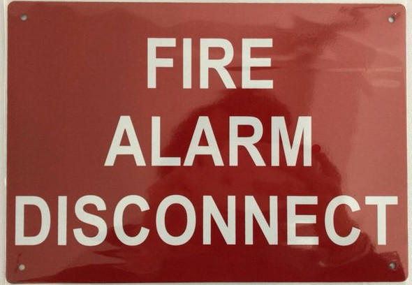 FIRE ALARM DISCONNECT Signage