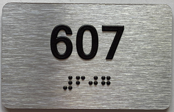 apartment number 607 sign