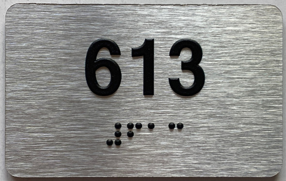 apartment number 613 sign