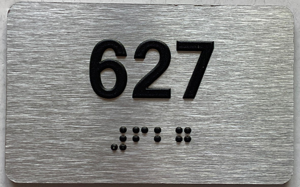 apartment number 627 sign