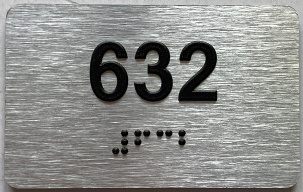 apartment number 632 sign