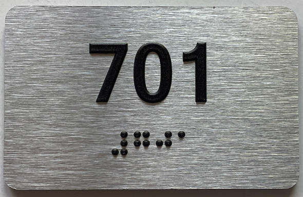 apartment number 701 sign