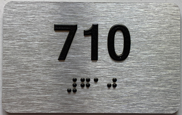 apartment number 710 sign