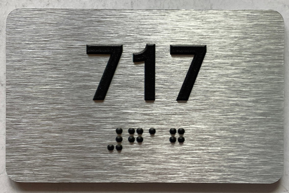 apartment number 717 sign