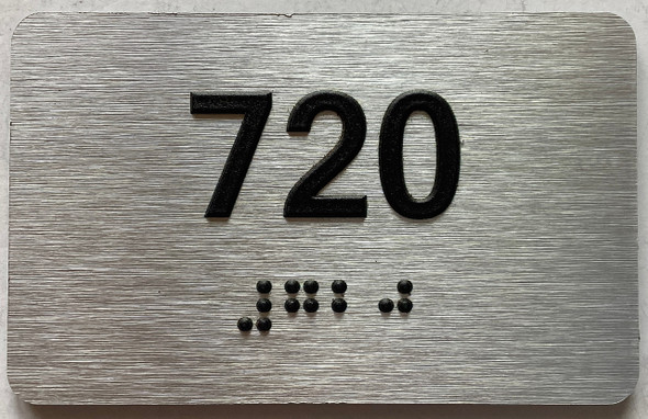 apartment number 720 sign