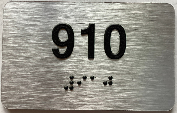 apartment number 910 sign