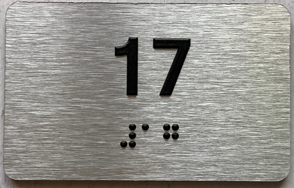 apartment number 17 sign
