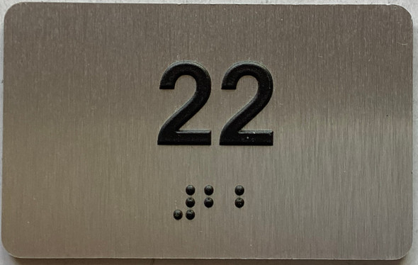 apartment number 22 sign