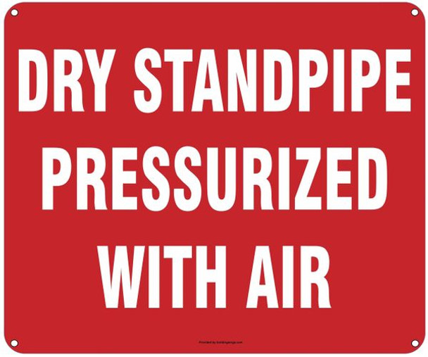 DRY STANDPIPE PRESSURIZED WITH AIR Sign
