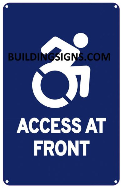 ACCESS AT FRONT SIGN- The Pour Tous Blue LINE