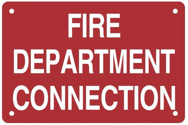 FIRE DEPARTMENT CONNECTION Sign
