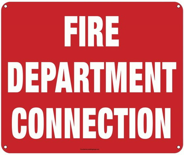 FIRE DEPARTMENT CONNECTION Sign