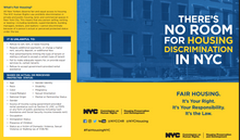 NYC FAIR HOUSING FLYER for Landlords , Property Management and tenants (PDF)